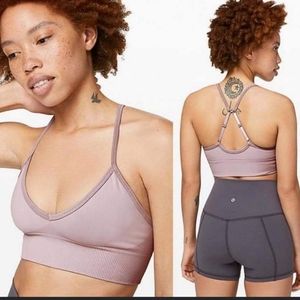 {8} Lululemon Ebb To Street Bra II Smoky Blush